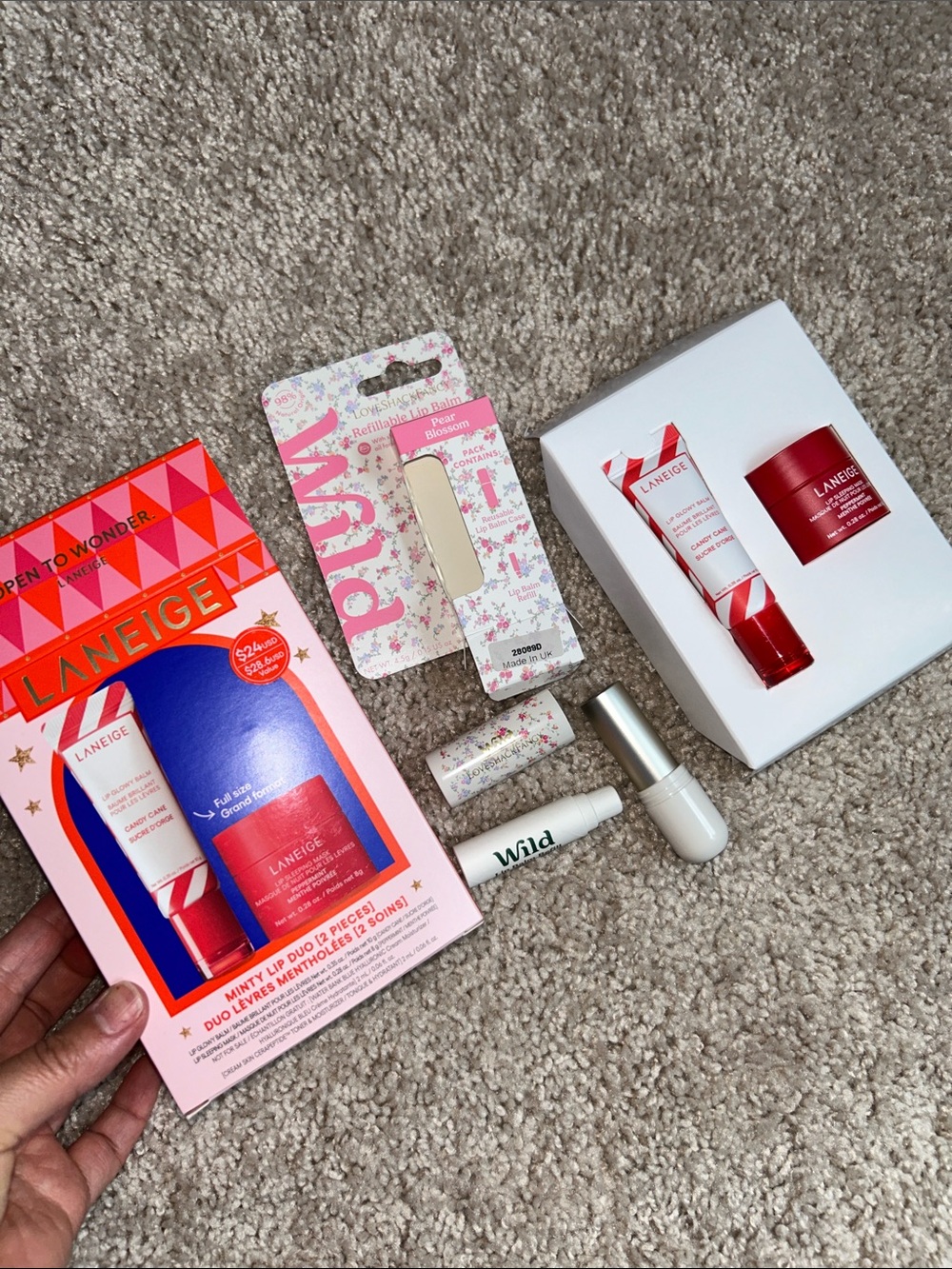 Laneige & Wild*LoveFancyShack lip balm sets